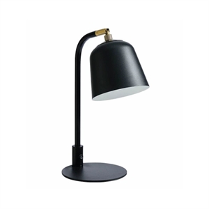 HALO DESIGN - ROOM 49 SORT BORDLAMPE - ANTIK MESSING 